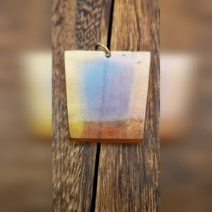 Luminous abstract amber shine necklace pendant P220
